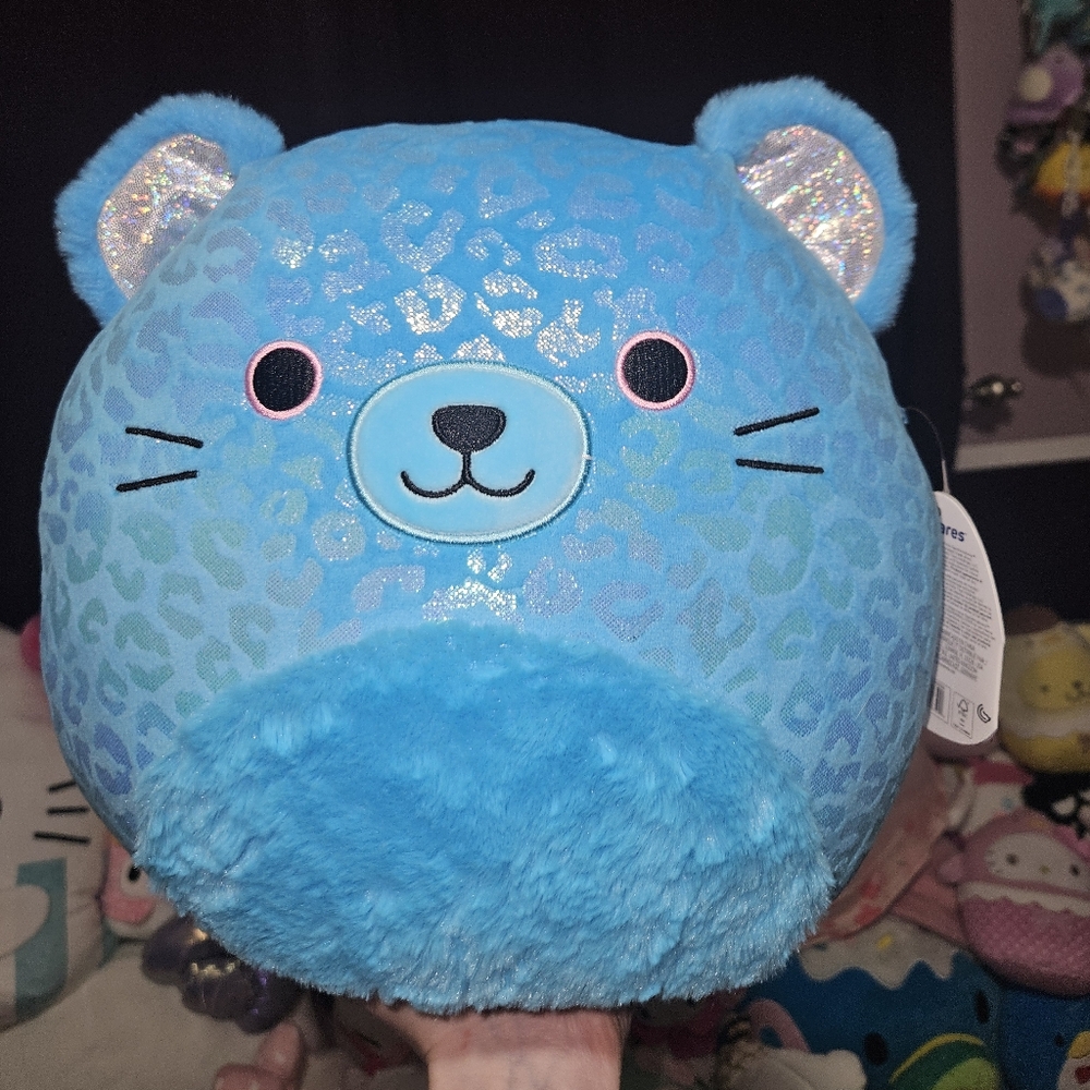 NWT Sarge The Blue Jaguar 11" Squishmallow Sparkly Cheetah